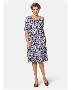 Платье до колена Druckkleid, цвет marine/geblümt Goldner