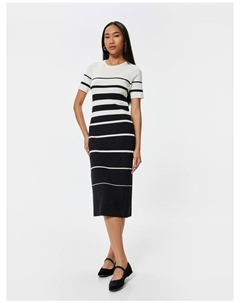 Платье до колена Kleid, цвет Schwarz Gestreift Koton