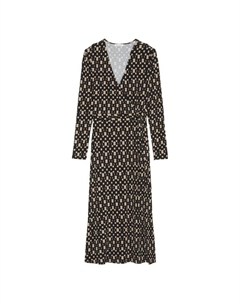 Платье до колена Jersey-Wickelkleid mit Allover-Print shaped, цвет multi Marc o'polo
