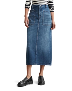 Юбка до колена Jeansrock regular, цвет Soft touch dark blue wash Marc o'polo