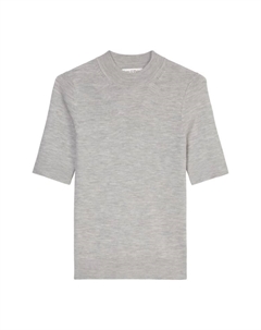 Пуловер Kurzarm-Strickpullover shaped, цвет mid stone melange Marc o'polo