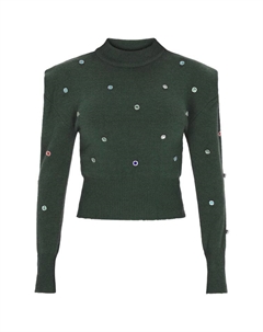 Пуловер Pullover, темно-зеленый Faina