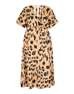 Платье до колена Plus Size Dress, хаки Faina