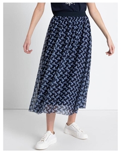 Юбка до колена Meshrock, темно-синий More&more