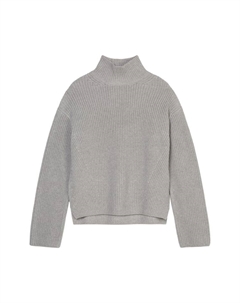 Пуловер DfC Turtleneck-Strickpullover loose, цвет mid stone melange Marc o'polo