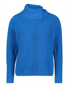 Пуловер Grobstrick-Pullover mit hohem Kragen, цвет mittelblau Betty barclay