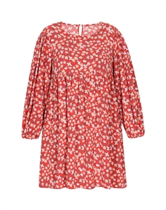 Платье до колена Plus Size Dress, красный Usha