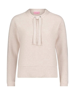 Пуловер Strickpullover mit Rippenstruktur, бежевый Betty barclay