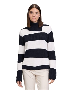 Пуловер Rollkragenpullover, цвет Dunkelblau/Creme Betty barclay