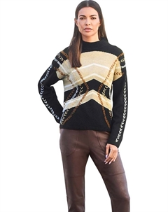 Пуловер Pullover, цвет Schwarz/Beige Heine