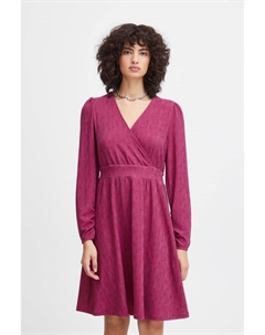 Короткое платье Jerseykleid IHNELLY DR2 20120038 Modisches Blusenkleid mit V-Ausschnitt, розовый Ichi