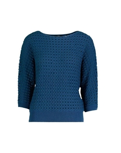 Пуловер Pullover mit Lochmuster, цвет Ensign Blue Zero