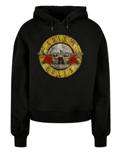 Пуловер Oversized Hoodie Guns 'n' Roses Vintage Classic Logo, черный F4nt4stic