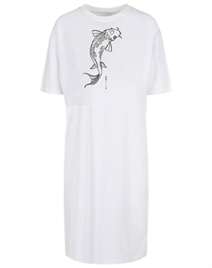 Короткое платье Oversized Kleid Koi Karpfen Asia, белый F4nt4stic