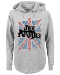 Пуловер Oversized Hoodie Sex Pistols Anarchy Flag, серый F4nt4stic