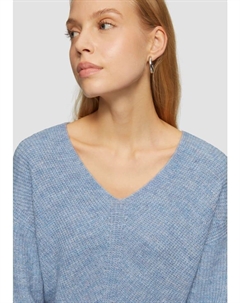 Пуловер Strickpullover langarm, синий Qs