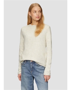 Пуловер Strickpullover langarm, бежевый Qs