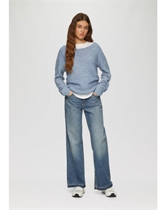 Пуловер Strickpullover langarm, синий Qs