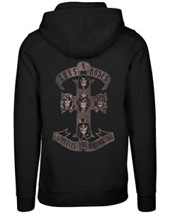 Пуловер Hoodie Guns 'n' Roses Appetite for Destruction Sepia, черный F4nt4stic