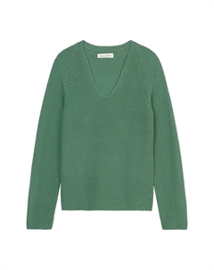 Пуловер V-Neck-Strickpullover relaxed, цвет smooth green Marc o'polo