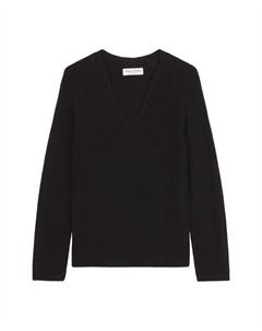 Пуловер V-Neck-Strickpullover relaxed, черный Marc o'polo