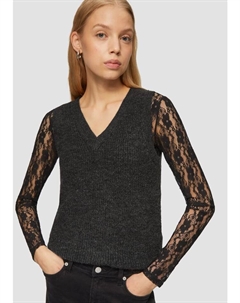 Пуловер Strickpullover kurzarm, серый Qs