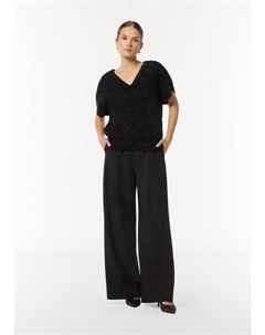 Пуловер Strickpullover kurzarm, черный Comma,