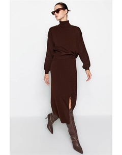 Пуловер 2tlg. Outfit, темно-коричневый Trendyol