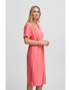 Короткое платье Jerseykleid FRFEDOT DR 6 - 20611925 Kurzarm Kleid mit Bindeband, розовый Fransa