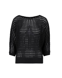 Пуловер Pullover mit Lochmuster, цвет Black Beauty Zero