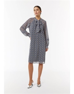 Короткое платье Kleid kurz, цвет Blau-mehrfarbig Comma,