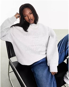 Серый свитшот с потертым логотипом Weekend Collective Asos