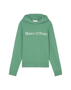 Толстовка Logo-Kapuzensweatshirt relaxed, цвет smooth green Marc o'polo