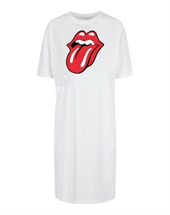 Короткое платье Organic Oversized Dress The Rolling Stones Zunge, белый F4nt4stic