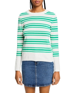 Пуловер Pullover, цвет Weiß/Grün Esprit