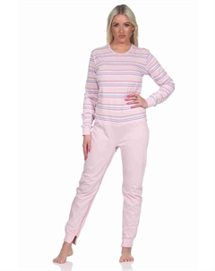 Трусы Pflegeoverall langarm Reissverschluss Streifen, розовый Normann