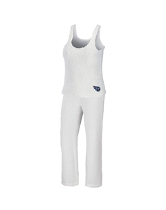 Женская одежда от Erin Andrews, кремовый комплект для сна Tennessee Titans, уютная майка с овальным вырезом и брюки Unbranded