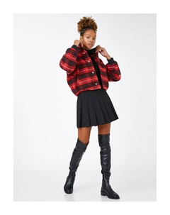 Укороченная куртка-пуховик с воротником-стойкой, черный Koton