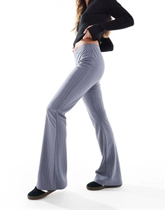 Повседневные брюки-клеш в серую полоску - MULTI Asos design