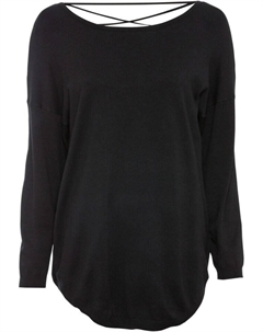 Пуловер с v-образным вырезом сзади, черный Bodyflirt