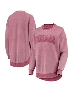 Женский пуловер с пончовилем Pressbox Crimson Indiana Hoosiers Unbranded
