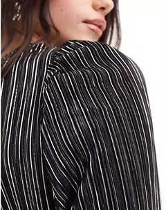 Черное плиссированное платье миди на одно плечо Y.a.s