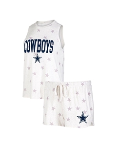 Женский комплект из топа и шорт кремового цвета Dallas Cowboys Agenda Concepts Sport Unbranded