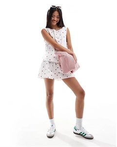 Шорты-боксеры из поплина в цвете «белая клубника» Asos design