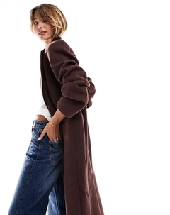 Крепкий плечевой папин пиджак шоколадного цвета Asos design