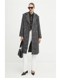 Плащ с добавлением шерсти GINCO, черный Morgan