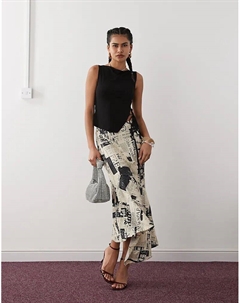 Топ Tayla с вырезом-лодочкой и завязками по бокам, черный Weekday