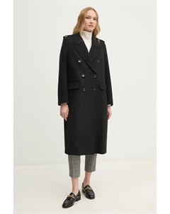 Шерстяное плащ, черный Sisley