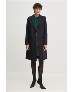 Шерстяное плащ, темно-синий Tommy hilfiger