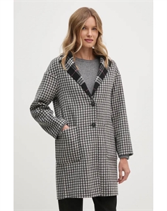 Шерстяное плащ, серый United colors of benetton